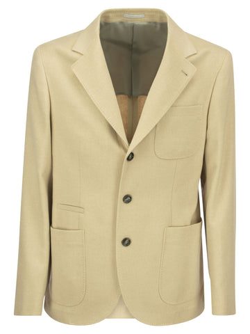 Veste Brunello Cucinelli Camel avec poches de patch